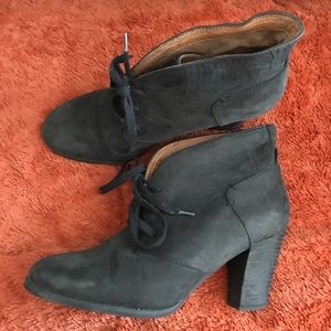 Black Soft Leather Booties